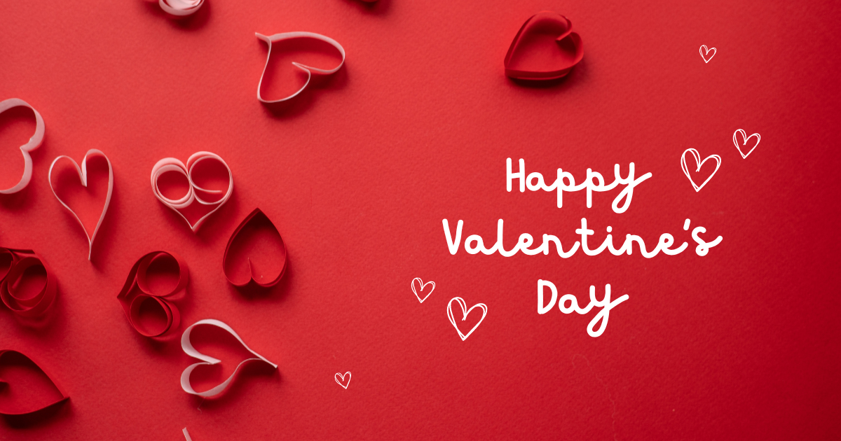 Red Full Photo Simple Happy Valentine's Day Facebook Post - 1